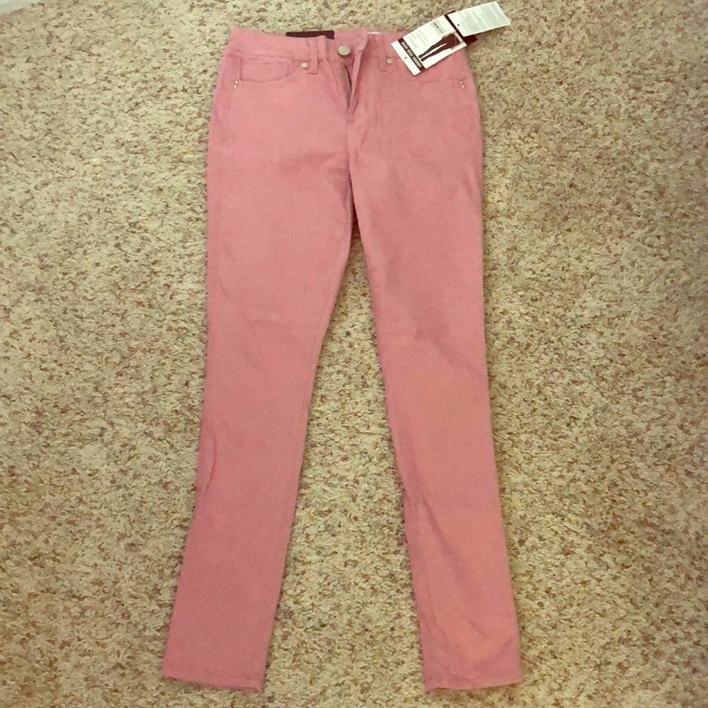 Pink skin fit jeans